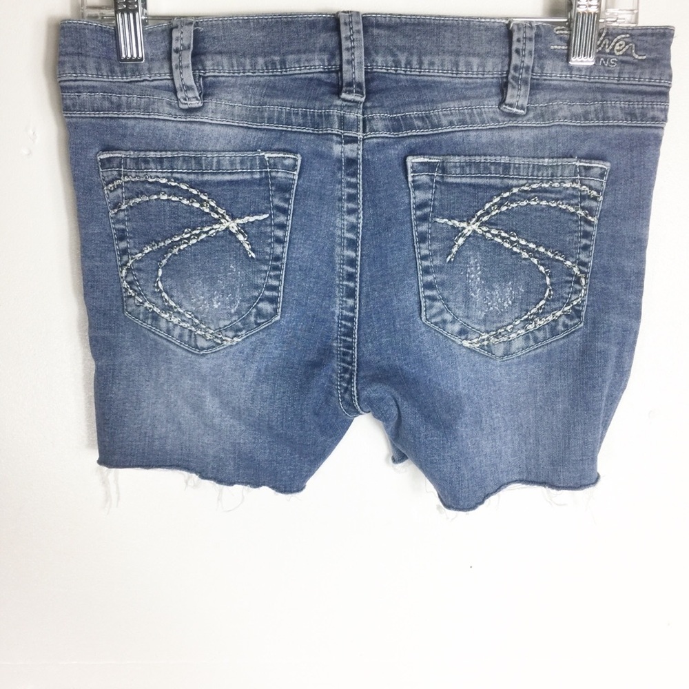 Silver Jeans Pixie Distressed Raw Hem Shorts - image 2